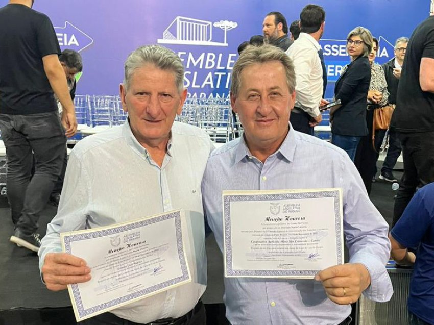 Presidente da Camisc, Nelson De Bortoli, recebe Men&ccedil;&atilde;o Honrosa